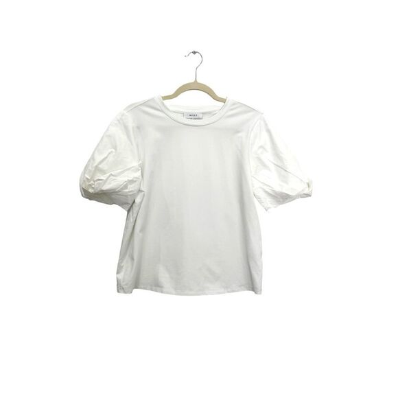 NEW Milly Monica Jersey Poplin Combo Tee - Picture 9 of 13